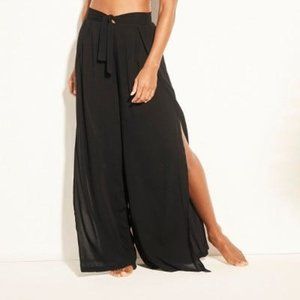 Kona Sol Black Women’s Tie Waist Beach Cover Up Pants